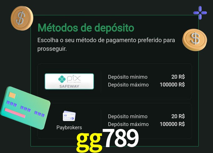 O cassino gg789 oferece uma grande variedade de métodos de pagamento